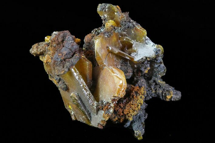 Wulfenite Crystals on Matrix - Mexico #67735